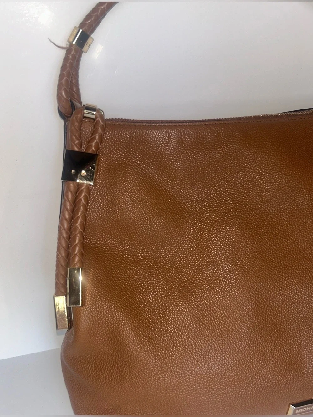 Michael Kors Tan Pebbled Leather Shoulder Tote